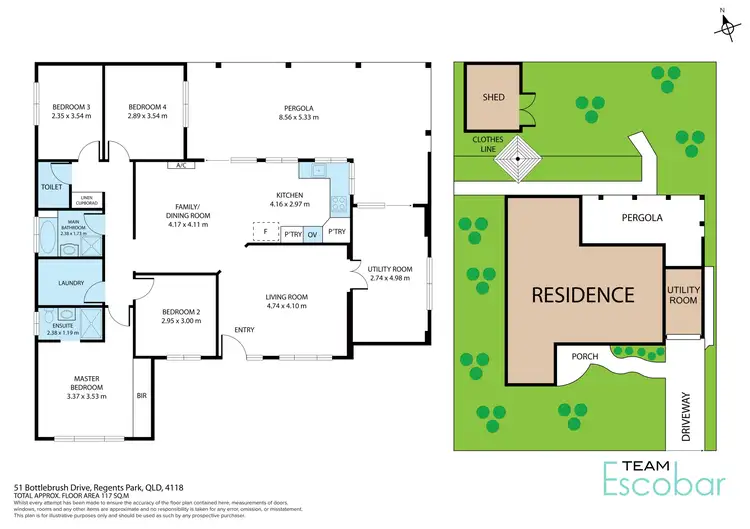 Floorplan of Homely house listing, 51 Bottlebrush Drive, Regents Park QLD 4118