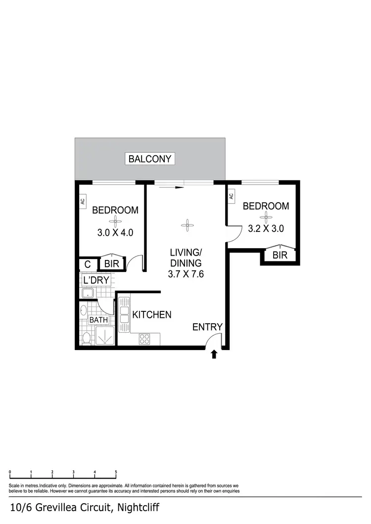 Floorplan of Homely unit listing, 10/6 Grevillea Circuit, Nightcliff NT 810