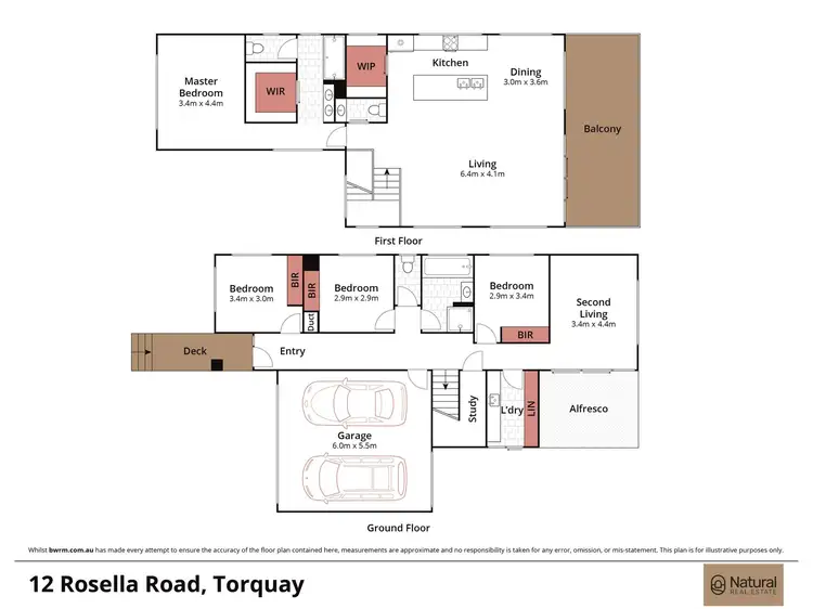 Floorplan of Homely house listing, 12 Rosella Road, Torquay VIC 3228