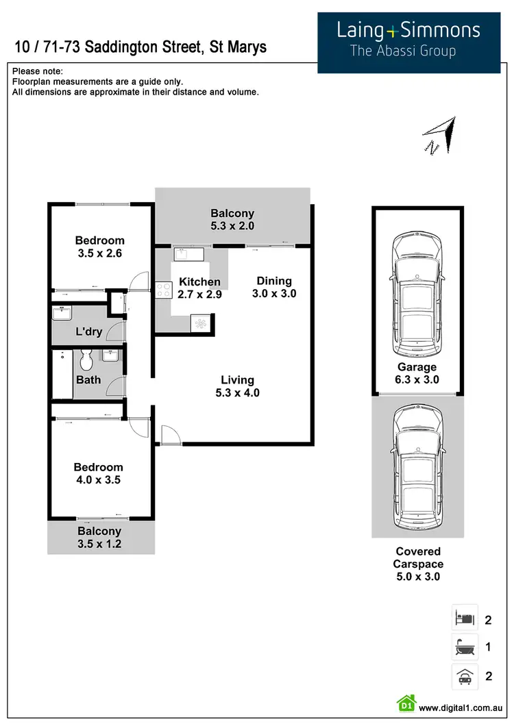 Floorplan of Homely unit listing, 10/71-73 Saddington Street, St Marys NSW 2760