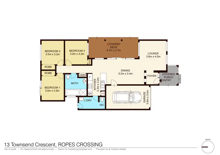 Floorplan of Homely house listing, 13 Townsend Crescent, Ropes Crossing NSW 2760