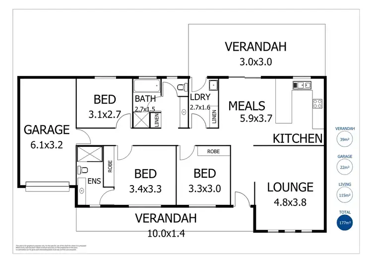Floorplan of Homely house listing, 5 Opie Street, Murray Bridge SA 5253