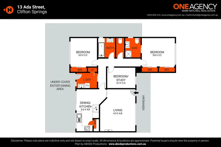 Floorplan of Homely house listing, 13 Ada Street, Clifton Springs VIC 3222