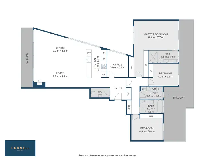 Floorplan of Homely apartment listing, 203/17 State Circle, Forrest ACT 2603