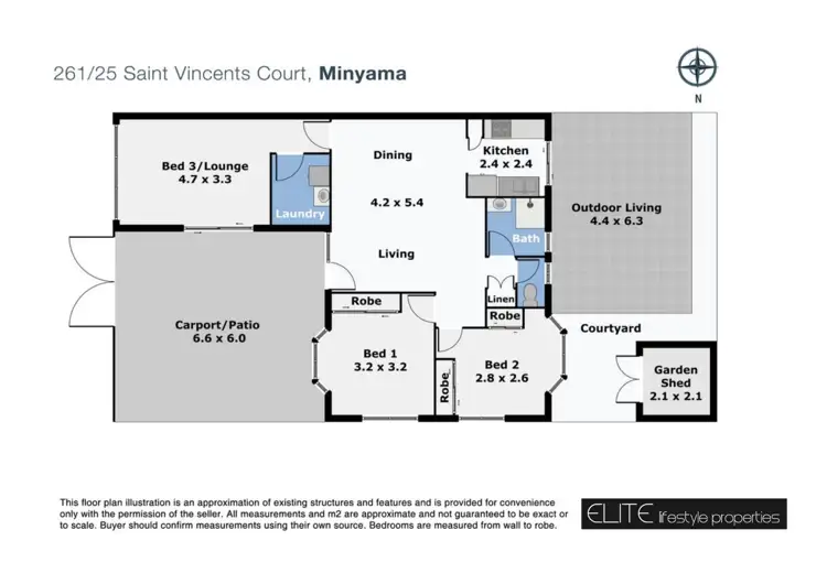 Floorplan of Homely unit listing, 261/25 St Vincents Ct, Minyama QLD 4575