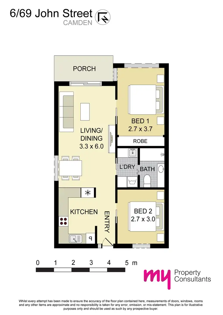 Floorplan of Homely unit listing, 6/69 John Street, Camden NSW 2570