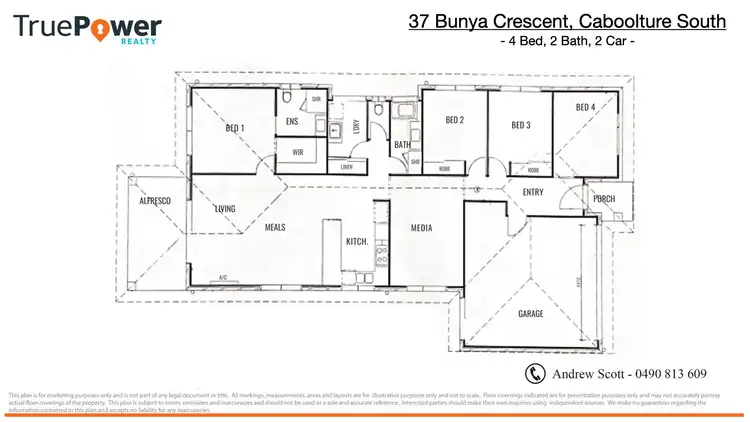 Floorplan of Homely house listing, 37 Bunya Crescent, Caboolture South QLD 4510