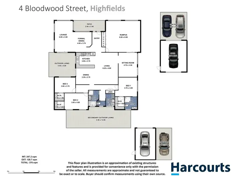 Floorplan of Homely house listing, 4 Bloodwood Street, Highfields QLD 4352
