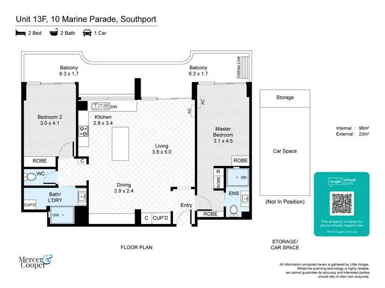 Floorplan of Homely apartment listing, 13f/10 Marine Parade, Southport QLD 4215