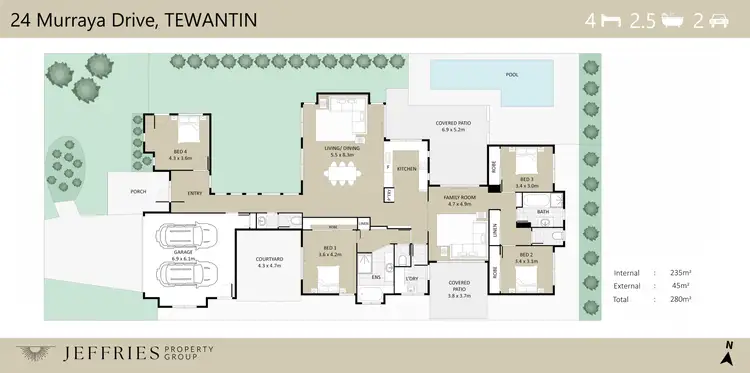 Floorplan of Homely house listing, 24 Murraya Drive, Tewantin QLD 4565