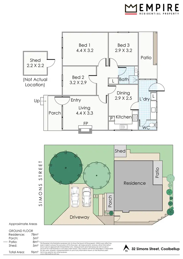 Floorplan of Homely house listing, 32 Simons Street, Coolbellup WA 6163