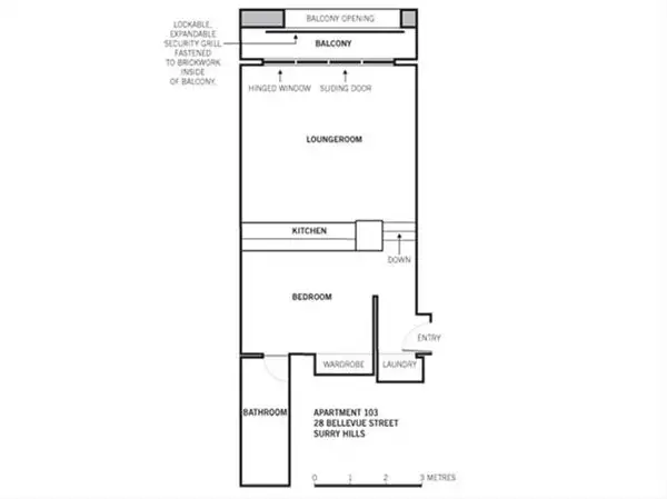 Floorplan of Homely apartment listing, 103/28 Bellevue Street, Surry Hills NSW 2010