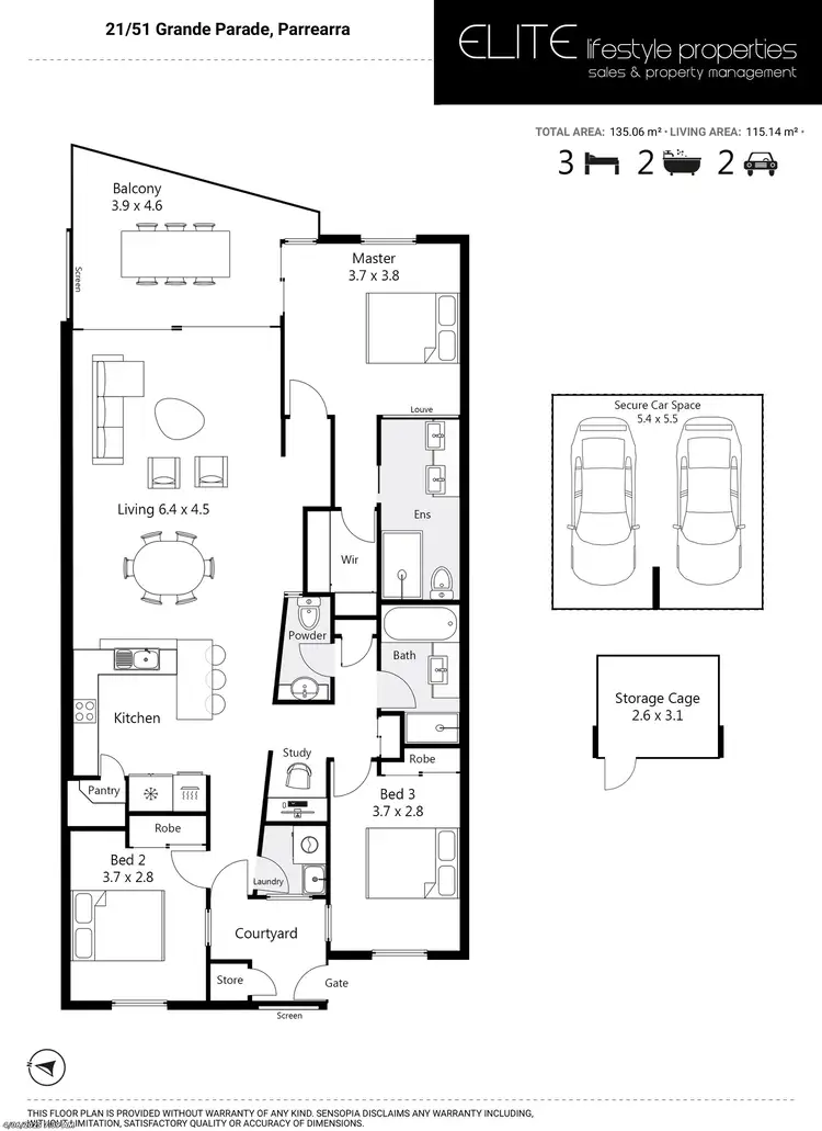 Floorplan of Homely unit listing, 21/51 Grand Parade, Kawana Island QLD 4575