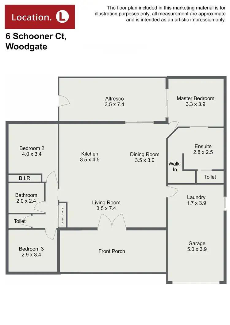 Floorplan of Homely house listing, 6 Schooner Court, Woodgate QLD 4660
