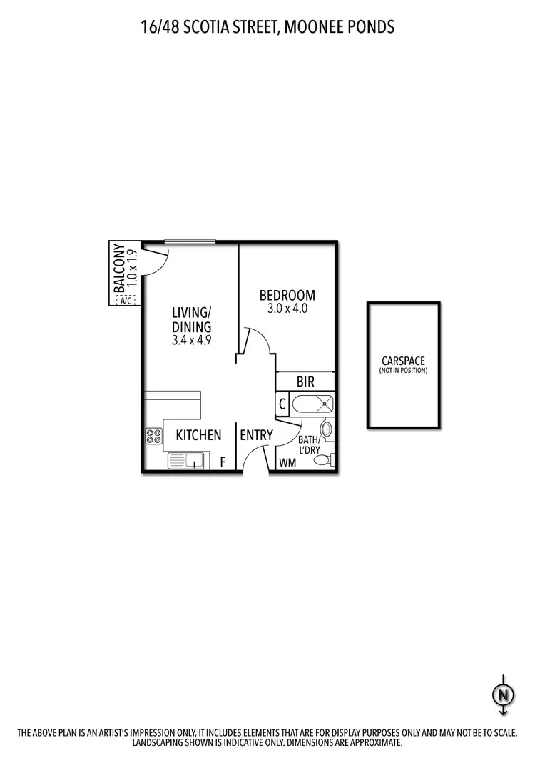 Floorplan of Homely flat listing, 16/48 Scotia Street, Moonee Ponds VIC 3039