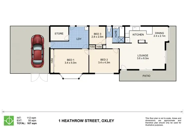 Floorplan of Homely house listing, 1 Heathrow Street, Oxley QLD 4075