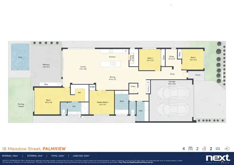 Floorplan of Homely house listing, 18 Meadow Street, Palmview QLD 4553