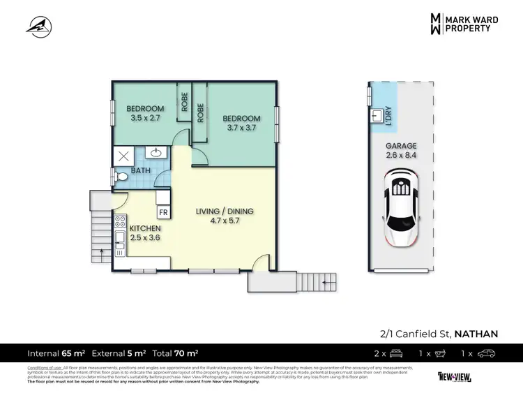 Floorplan of Homely apartment listing, 2/1 Canfield Street, Nathan QLD 4111