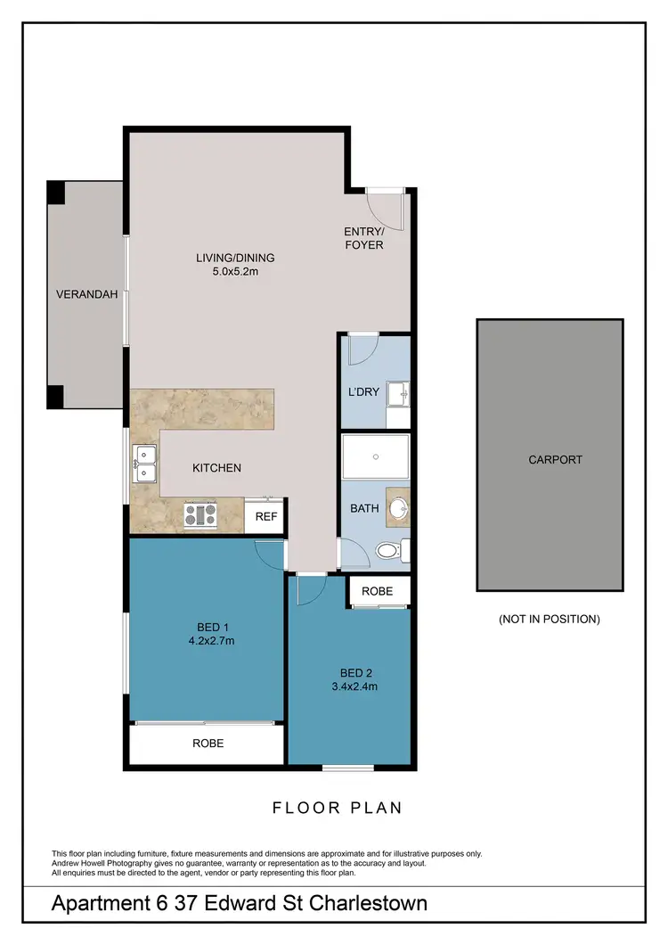 Floorplan of Homely unit listing, 6/37 Edward Street, Charlestown NSW 2290