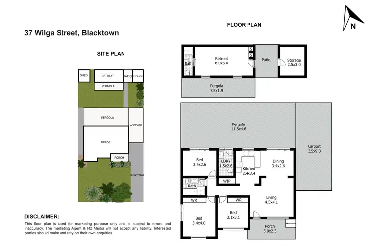 Floorplan of Homely house listing, 37 Wilga Street, Blacktown NSW 2148