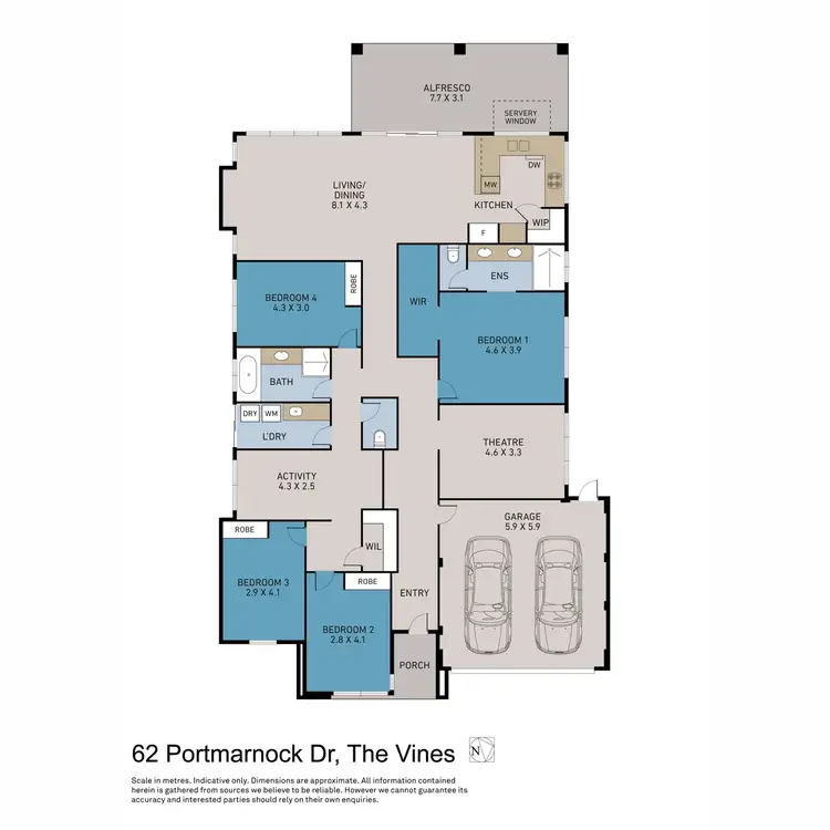 Floorplan of Homely house listing, 62 Portmarnock Drive, The Vines WA 6069