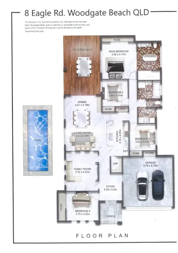 Floorplan of Homely house listing, 8 Eagle Road, Woodgate QLD 4660
