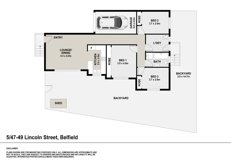 Floorplan of Homely villa listing, 5/47-49 Lincoln Street, Belfield NSW 2191