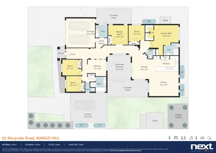 Floorplan of Homely house listing, 62 Maryvale Road, Mango Hill QLD 4509