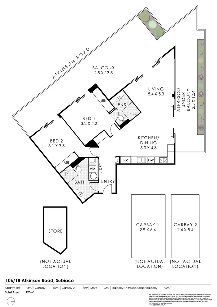 Floorplan of Homely apartment listing, 106/18 Atkinson Road, Subiaco WA 6008