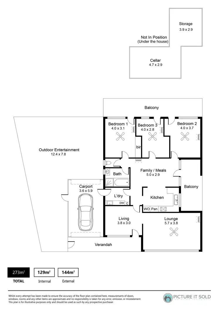 Floorplan of Homely house listing, 17 Allen Drive, Para Hills SA 5096