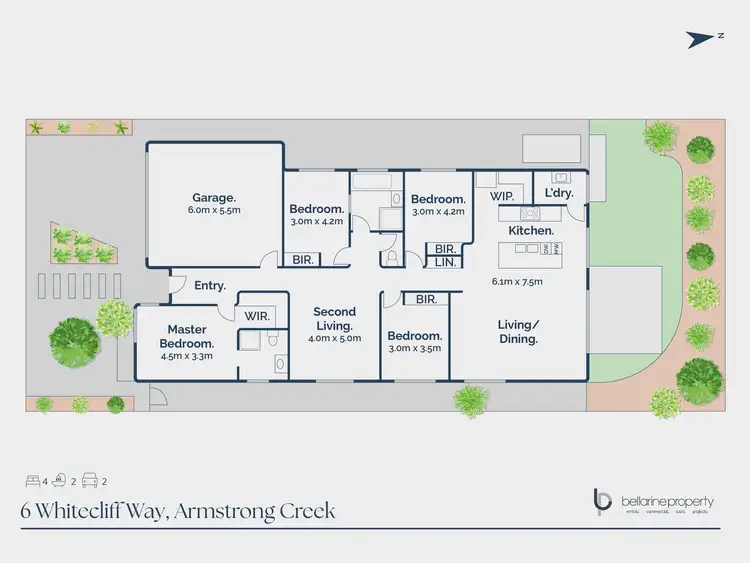Floorplan of Homely house listing, 6 Whitecliff Way, Armstrong Creek VIC 3217