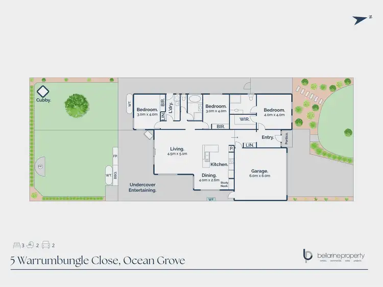 Floorplan of Homely house listing, 5 Warrumbungle Close, Ocean Grove VIC 3226