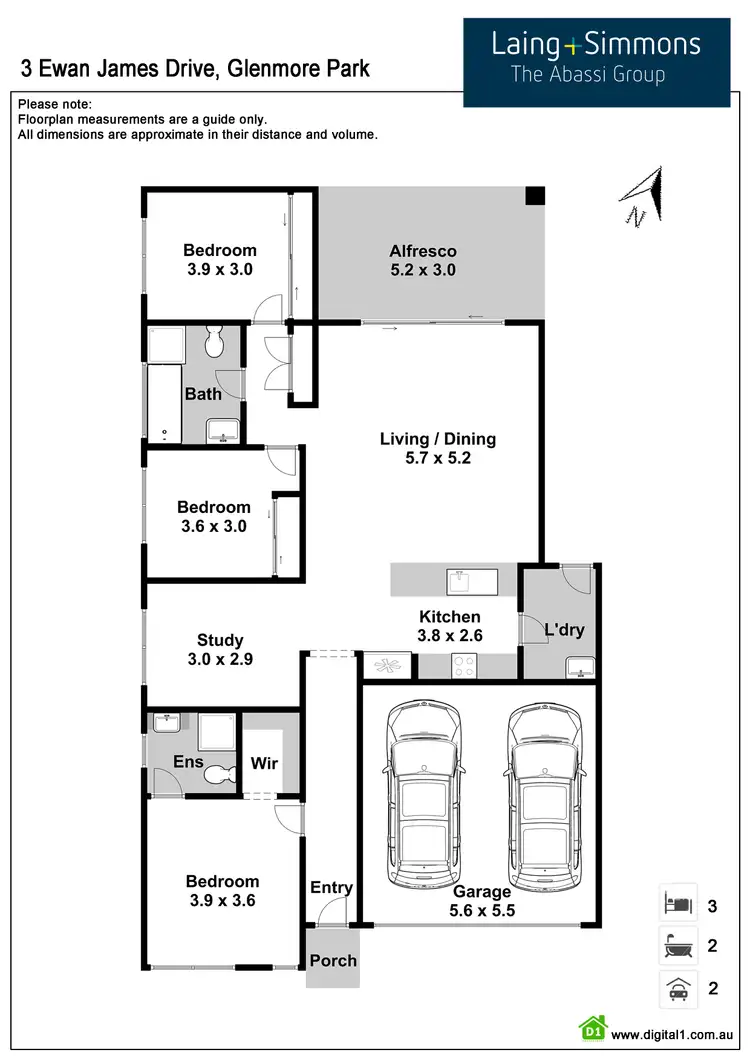 Floorplan of Homely house listing, 3 Ewan James Drive, Glenmore Park NSW 2745