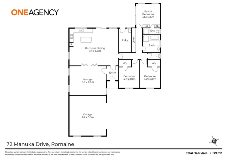 Floorplan of Homely house listing, 72 Manuka Drive, Romaine TAS 7320