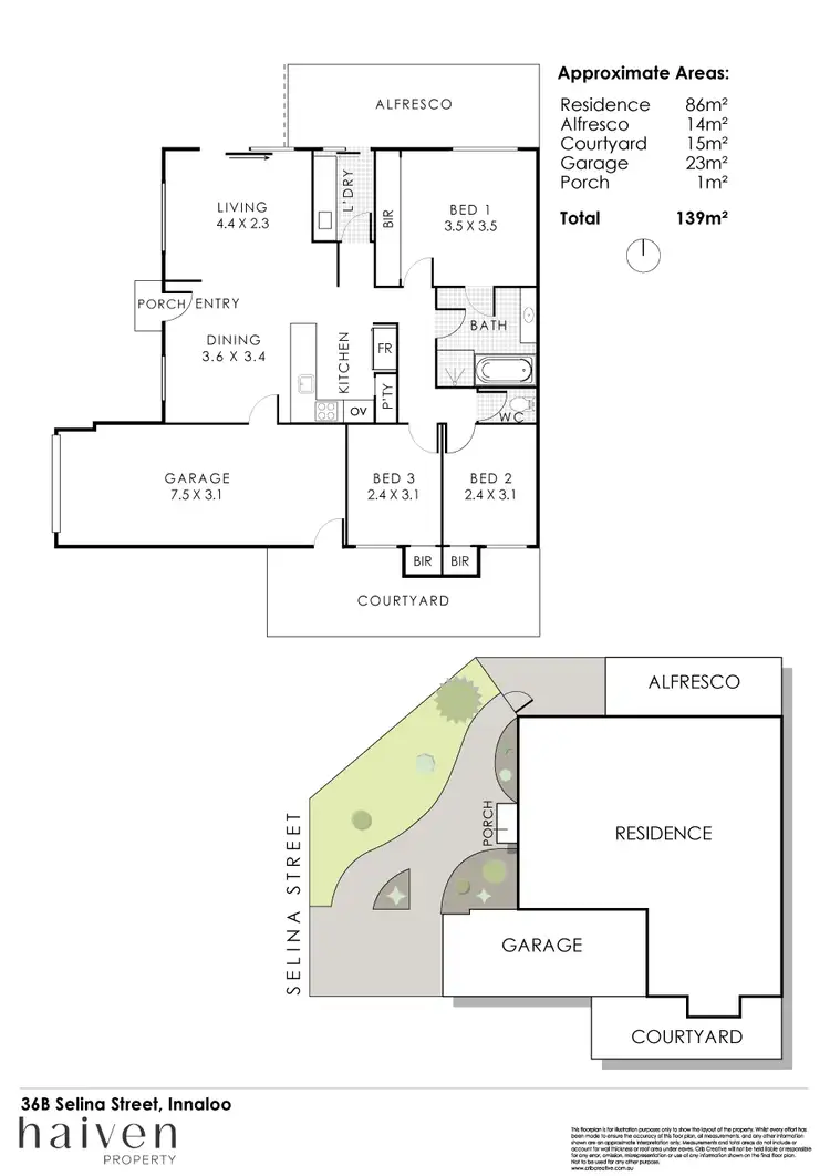 Floorplan of Homely house listing, 36B Selina Street, Innaloo WA 6018