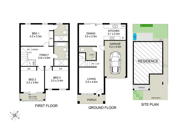 Floorplan of Homely townhouse listing, 27 Atticus Glade, Schofields NSW 2762