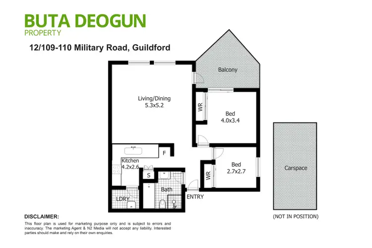 Floorplan of Homely unit listing, 12/109-110 Military Road, Guildford NSW 2161