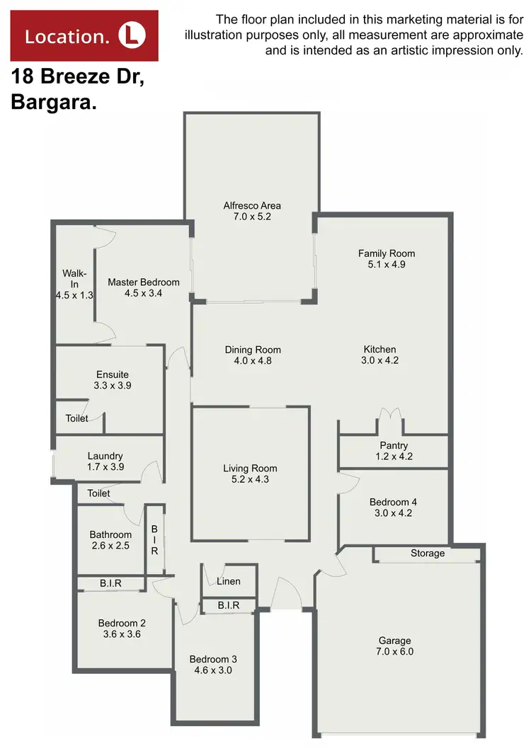 Floorplan of Homely house listing, 18 Breeze Drive, Bargara QLD 4670
