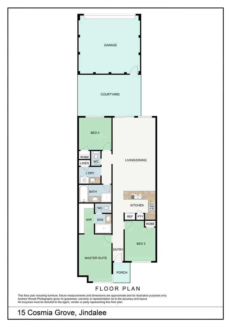 Floorplan of Homely house listing, 15 Cosmia Grove, Jindalee WA 6036
