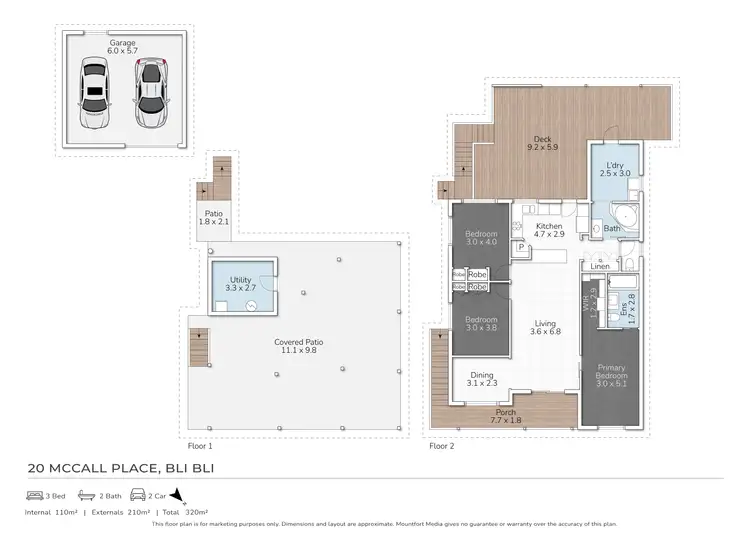 Floorplan of Homely house listing, 20 McCall Place, Bli Bli QLD 4560