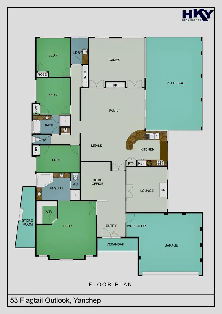 Floorplan of Homely house listing, 53 Flagtail Outlook, Yanchep WA 6035