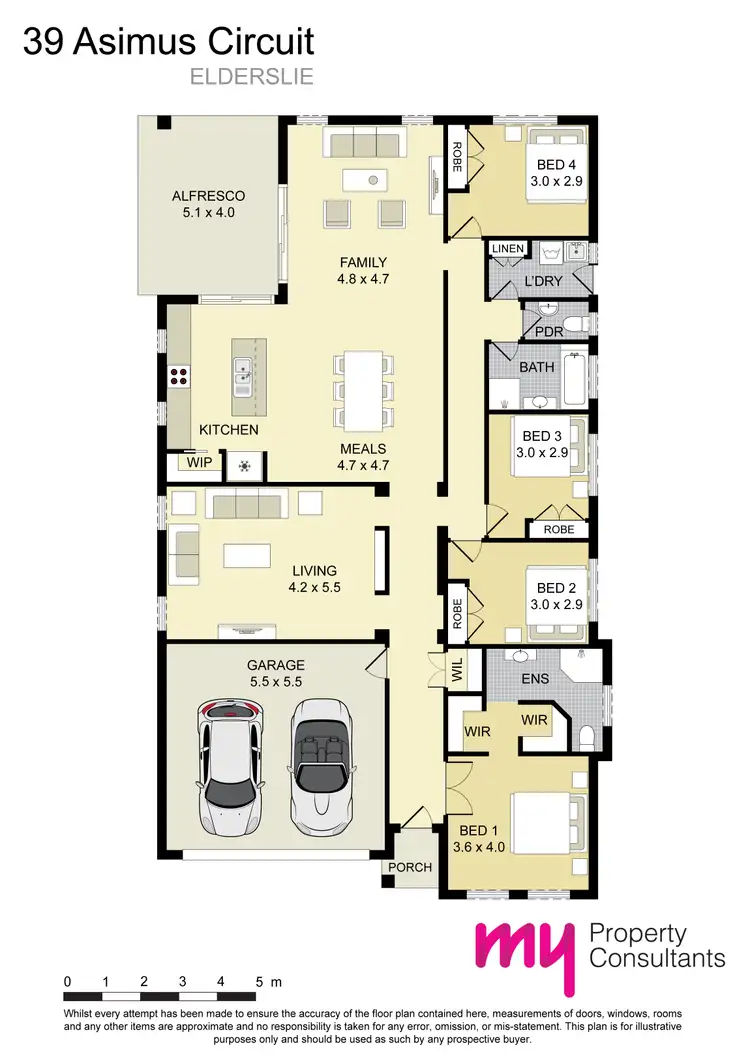 Floorplan of Homely house listing, 39 Asimus Circuit, Elderslie NSW 2570
