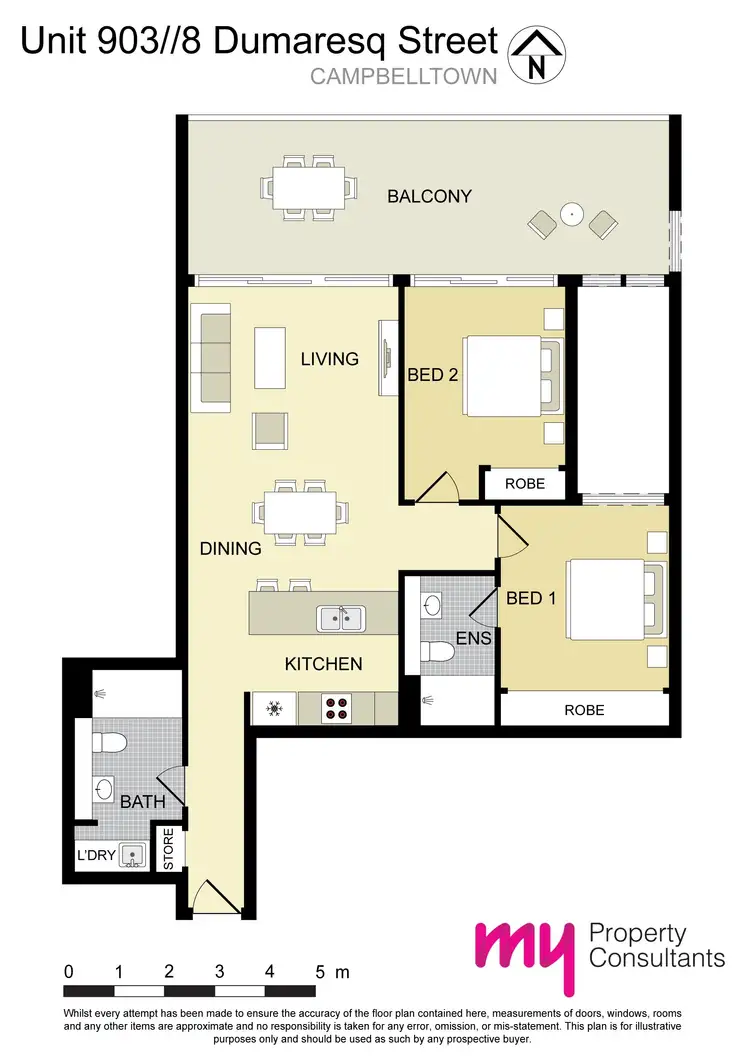 Floorplan of Homely apartment listing, Unit 903/8 Dumaresq Street, Campbelltown NSW 2560