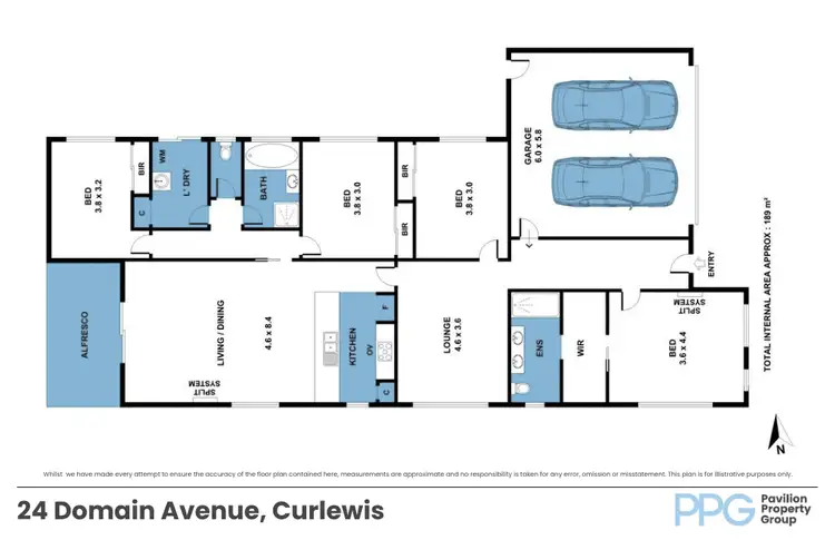 Floorplan of Homely house listing, 24 Domain Avenue, Curlewis VIC 3222