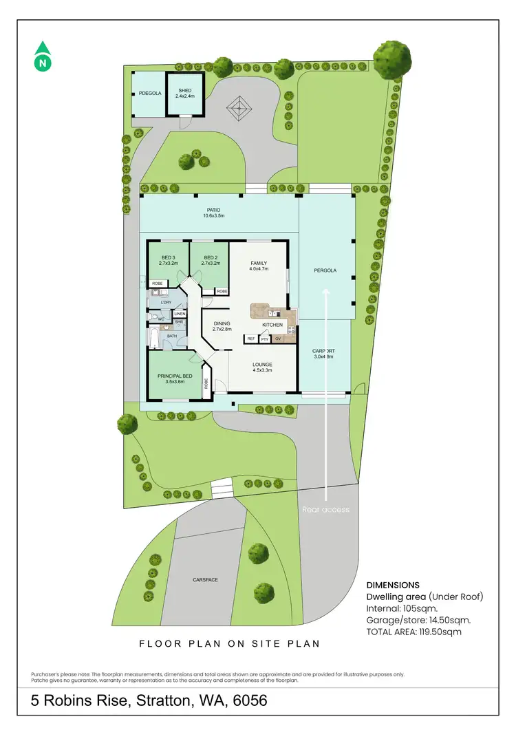 Floorplan of Homely house listing, 5 Robins Rise, Stratton WA 6056