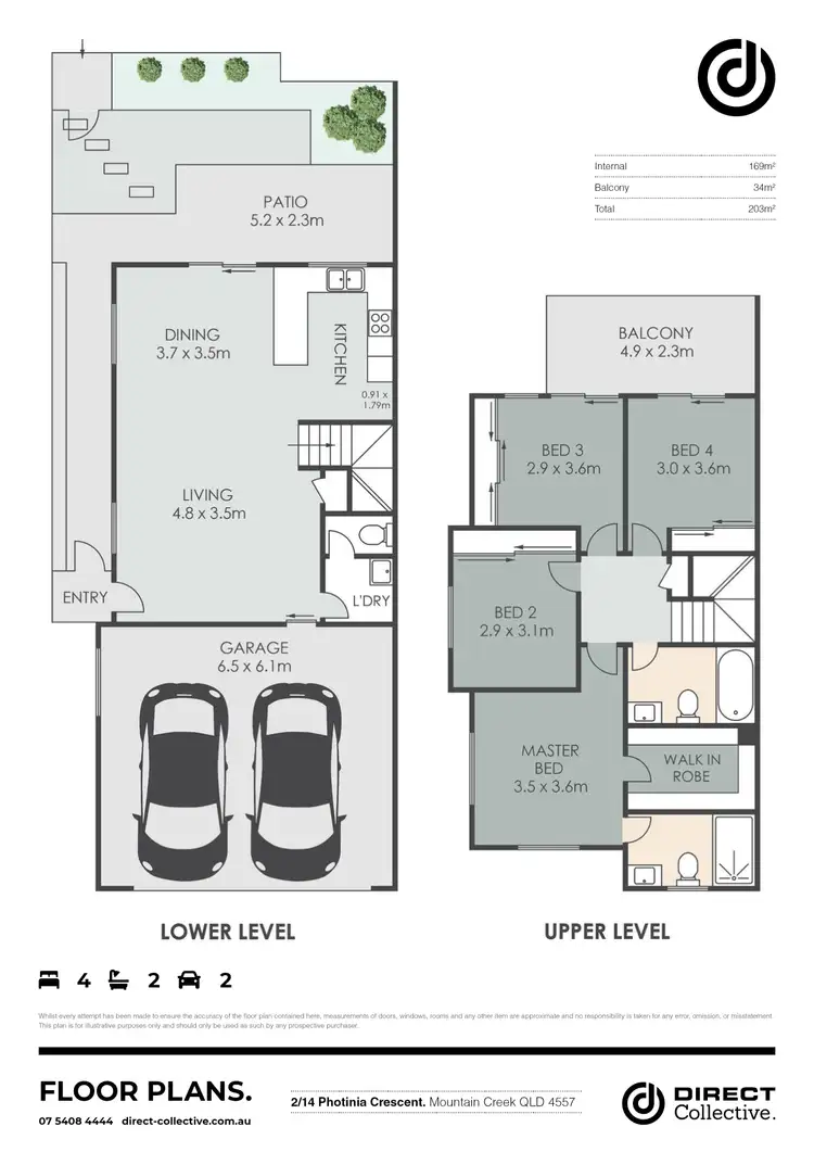 Floorplan of Homely townhouse listing, 2/14 Photinia Crescent, Mountain Creek QLD 4557