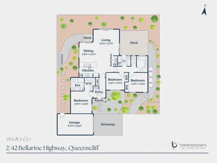 Floorplan of Homely unit listing, 2/42 Bellarine Highway, Queenscliff VIC 3225