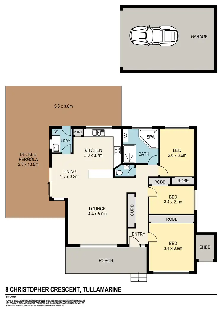 Floorplan of Homely house listing, 8 Christopher Crescent, Tullamarine VIC 3043