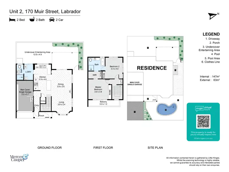 Floorplan of Homely semi-detached listing, 2/170 Muir Street, Labrador QLD 4215