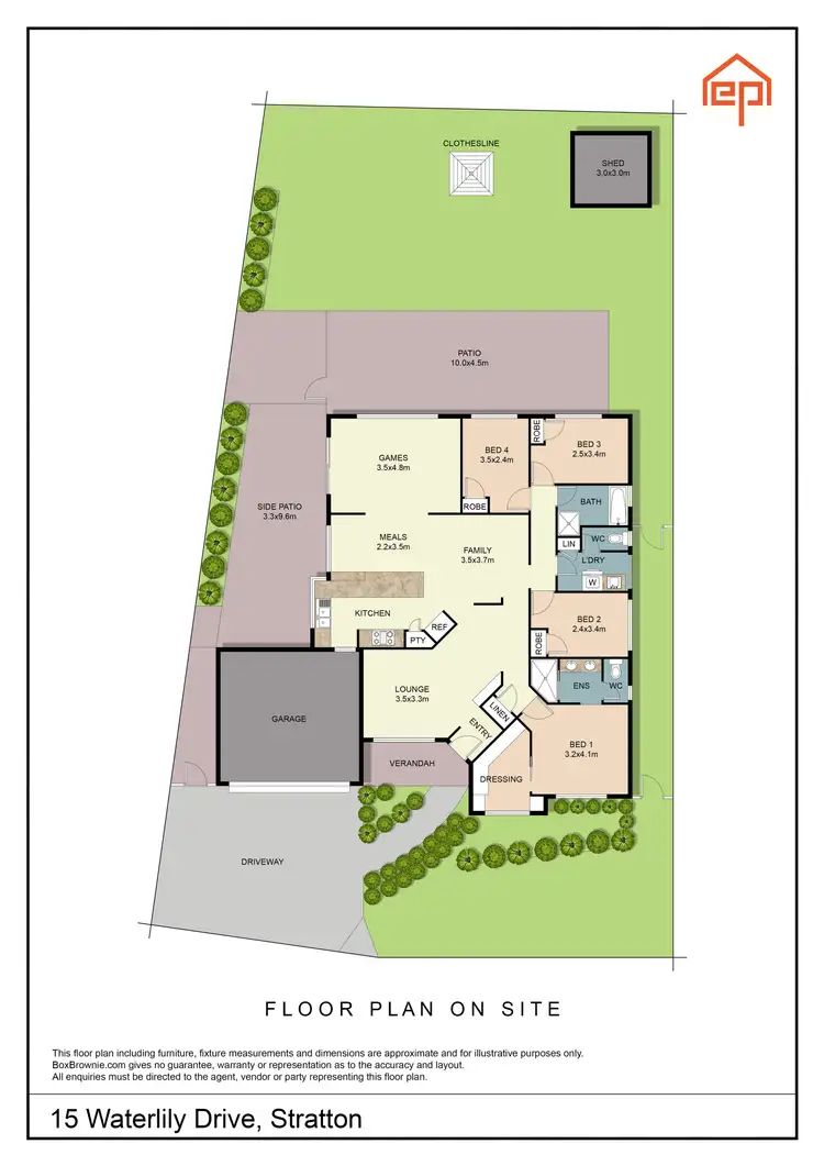 Floorplan of Homely house listing, 15 Waterlily Drive, Stratton WA 6056